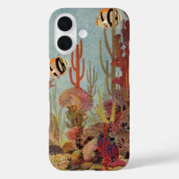 Angelfische auf Korallen, Vintage tropische Fische