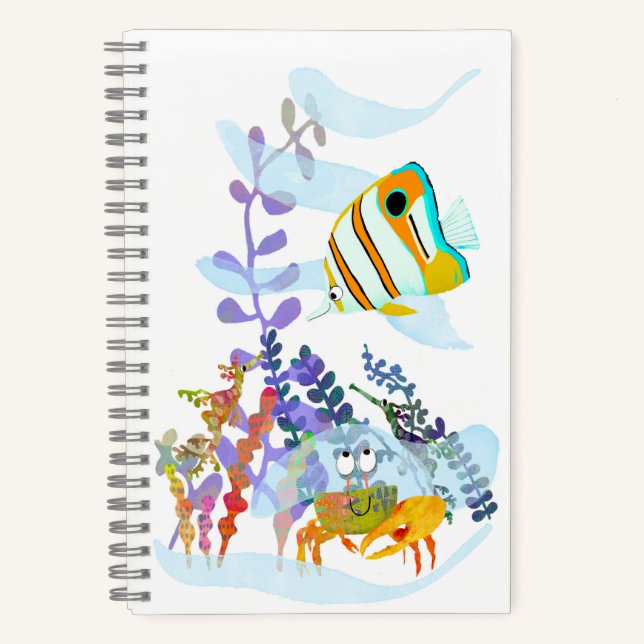 Angelfish and Ocean Friends SpiralNotebook Notizbuch (Vorderseite)