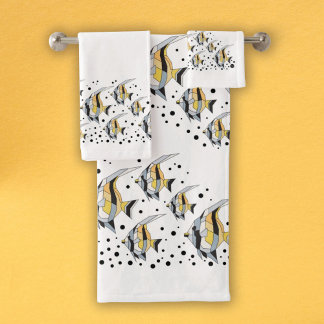 Angelfish Badezimmer Handtuch Set