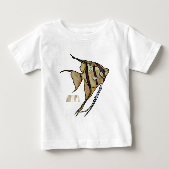 Angelfish Cartoon Illustration Baby T-shirt (Vorderseite)