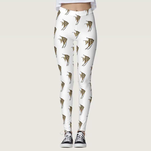 Angelfish cartoon illustration leggings (Vorderseite)