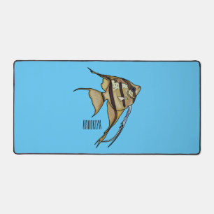 Angelfish Cartoon Illustration Schreibtischunterlage
