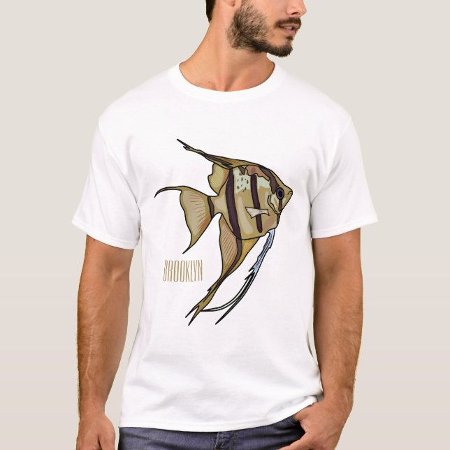 Angelfish Cartoon Illustration T-Shirt (Vorderseite)