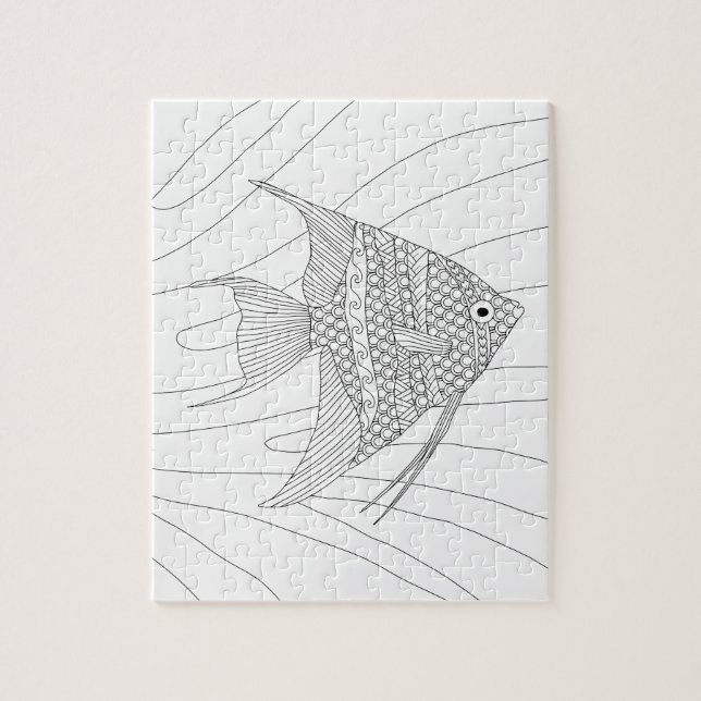 Angelfish Erwachsenenfarbpuzzle Puzzle (Vertikal)