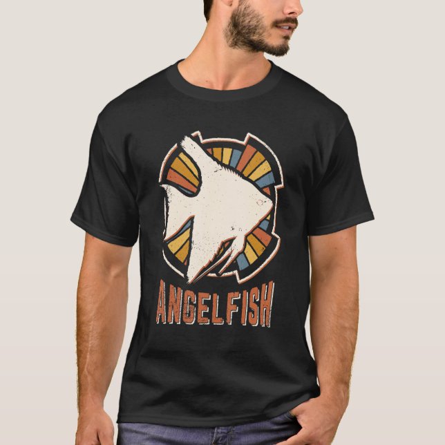 Angelfish Vintage Retro-Liebe T-Shirt (Vorderseite)