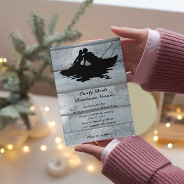 Angelfreunde Boote Altes Holz Hochzeit Einladung