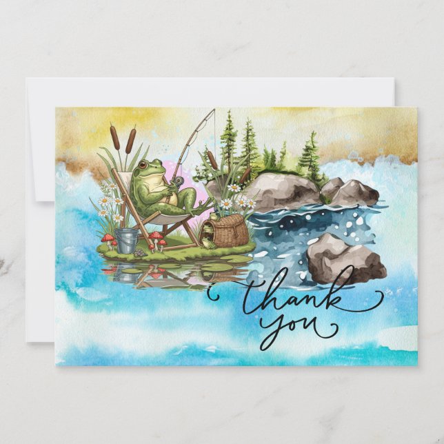 Angelfreunde im Aquarellstil Dankeskarte (Vorderseite)
