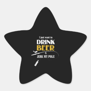 Angelgeschenk Woll ich gerade Drink Bier Stern-Aufkleber