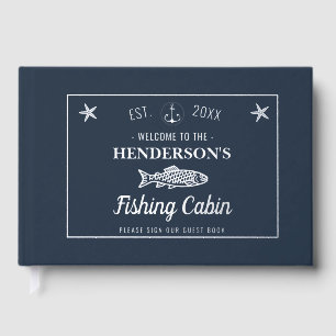 Angelhütten Fische Custom Welcome Silver Gästebuch