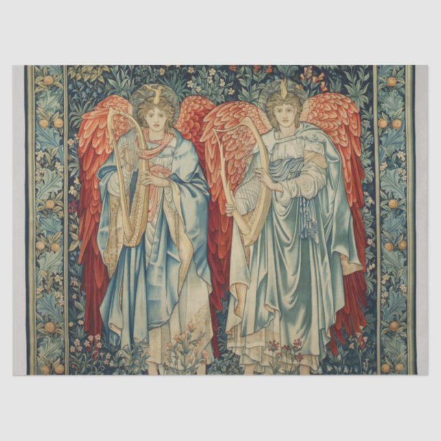 Angeli Laudantes von Sir Edward Burne-Jones Seidenpapier (Vorderseite)