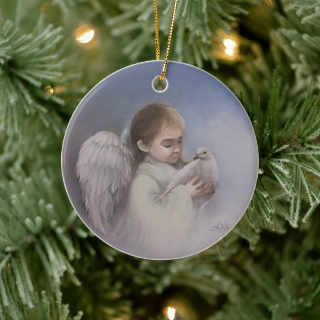Angelic Blessings Keramik Ornament (Baum)