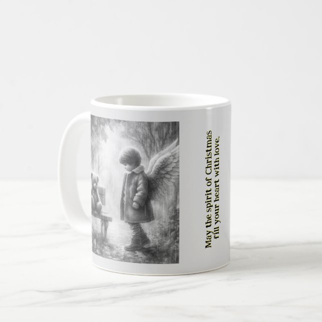 Angelic boy with Teddy Bear Kaffeetasse (Vorderseite Links)