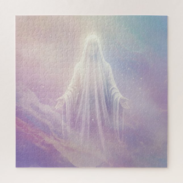 Angelic Cloudy White Friendly Spirit in Sky Puzzle (Vertikal)