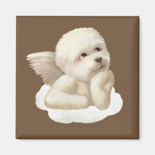 Angelic Dog und Cat on Cloud Magnet