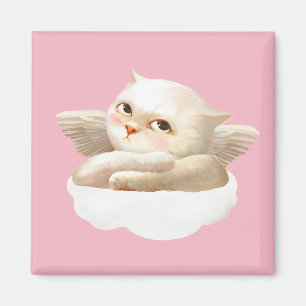 Angelic Dog und Cat on Cloud Magnet