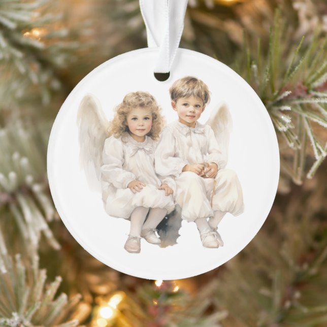 Angelic Duo, Children Angels Ornament (Baum)