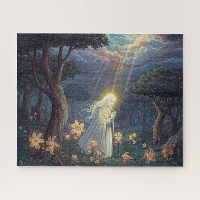 Angelic Figure Prachen im heiligen geheimnisvollen Puzzle (Horizontal)