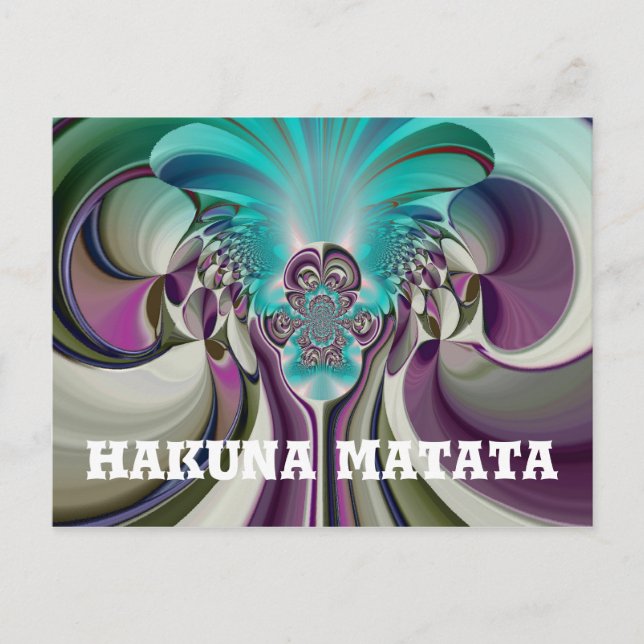 Angelic Hakuna Matata gibt HeartCustom-Produkt Postkarte (Vorderseite)