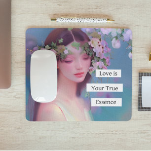 Angelic Maiden und Inspiration Zitat Ethereal Mousepad