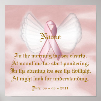 Angelic Pink Ribbon Poster - Anpassen