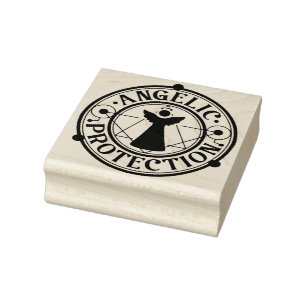 Angelic Protection Rubber-Briefmarke Gummistempel