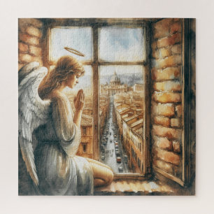 Angelic Serenity: Wächter der Straßen der Altstadt Puzzle