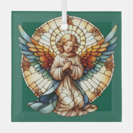 Angelic Stained Glass Reversible Ornament Aus Glas