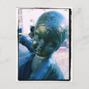 Angelic Statue - Barcelona, Spanien Postcard Postkarte