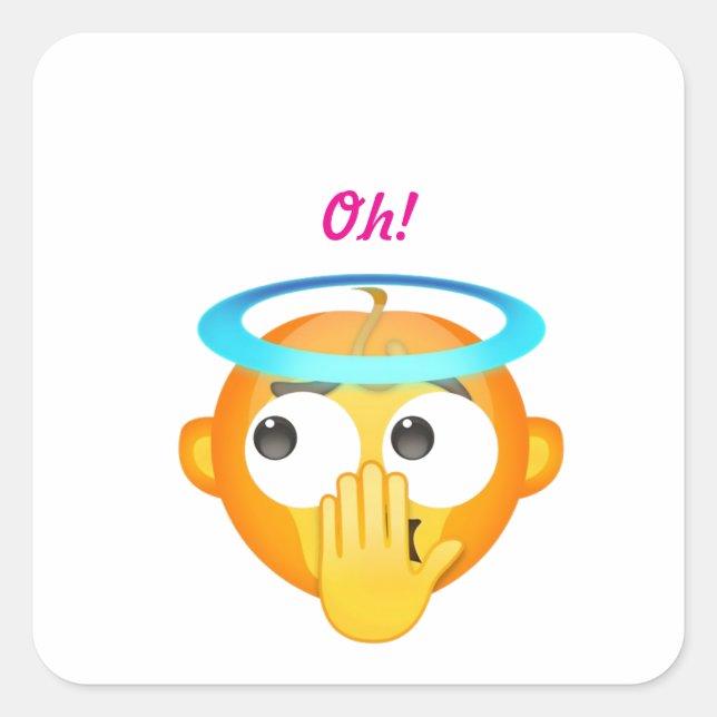 Angelic Surprise Quadratischer Aufkleber (Vorderseite)