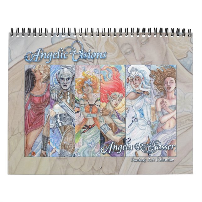 Angelic Visions - Fantasy Art - 12 Month Calendar Kalender (Titelbild)