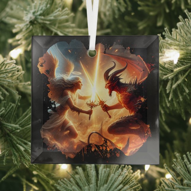 Angelic vs Demonic Force Ornament Aus Glas (Insitu)