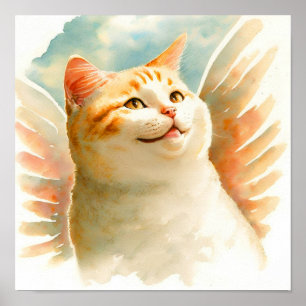 Angelica Das Himmlische Angel-Katzenposter Poster