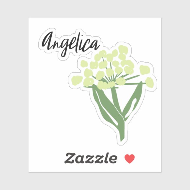 Angelica Herb Jar Sticker (Blatt)