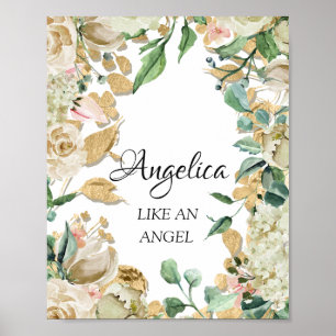 Angelica Namen Bedeutung Florale Hochzeits- Geburt Poster