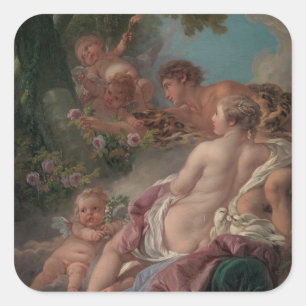 Angelica und Medoro Quadratischer Aufkleber