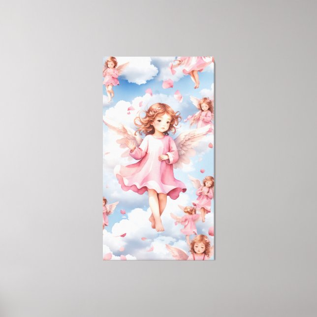 Angelical Wall Art for Kinderzimmer and Kid's Room Leinwanddruck (Vorderseite)