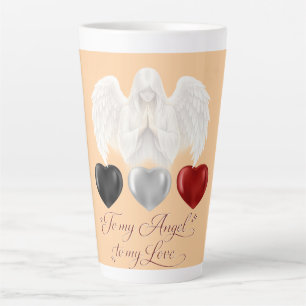 AngelicFaith Silberherz Latte Tasse