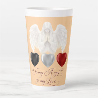 AngelicFaith Silberherz Latte Tasse