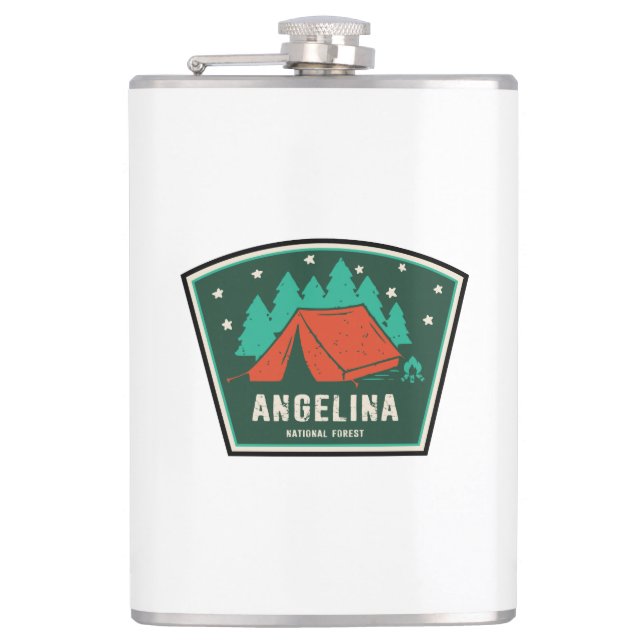 Angelina National Forest Camping Flachmann (Vorderseite)