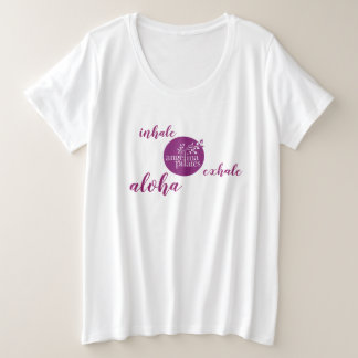 Angelina Pilates Inhalieren Aloha Große Größe T-Shirt