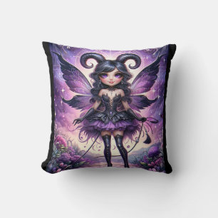 Angelina Purple Gothic Fairy Skorpion Hörner Stern Kissen