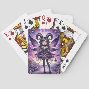 Angelina Purple Gothic Fairy Skorpion Hörner Stern Spielkarten
