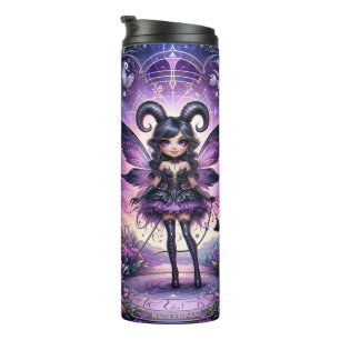 Angelina Purple Gothic Fairy Skorpion Hörner Stern Thermosbecher