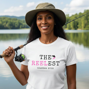 Angelischer Oma-Riesenspinnen-Rosa-Fisch-Shirt T-Shirt