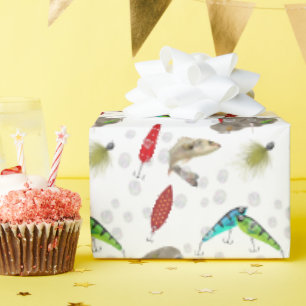 Angelköder mit Blasen Geschenkpapier