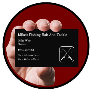 Angelköder-Tackle-Shop Einzelhandel Visitenkarte