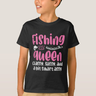 Angelköderin Cly Sy Smart Lustiger Angler Fischer T-Shirt