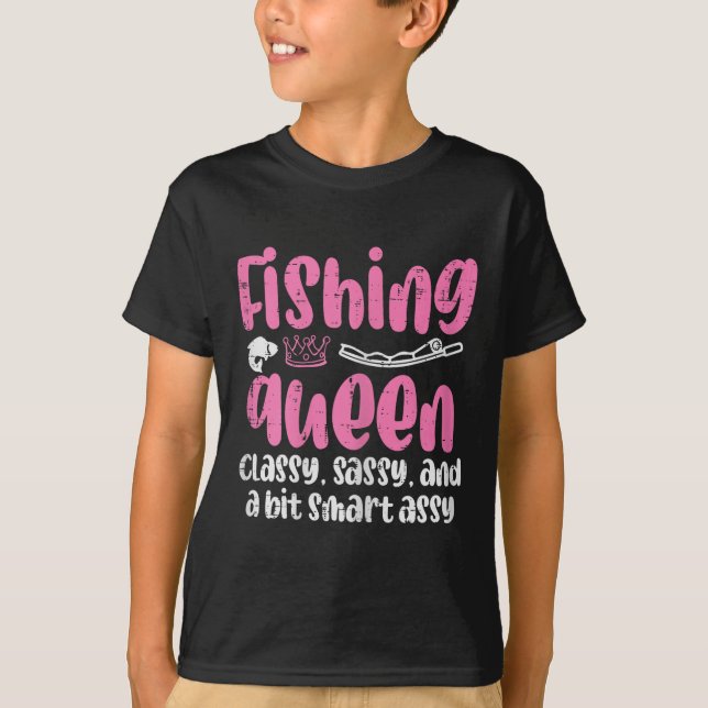 Angelköderin Cly Sy Smart Lustiger Angler Fischer  T-Shirt (Vorderseite)