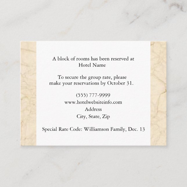 Angelliebhaber Hotelunterkunft Eintrittskarten Begleitkarte (Vorderseite)