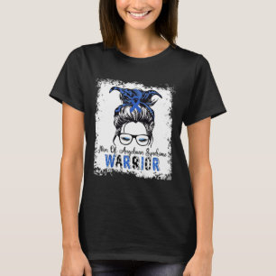 Angelman Syndrome Awareness Mama Warrior Blue Ribb T-Shirt